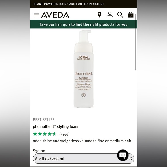 AVEDA Other - NEW Aveda phomollient styling foam